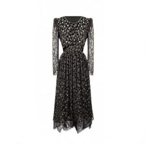 Valentino Night 1970’s Vintage Velvet Polka Dot Dress 10